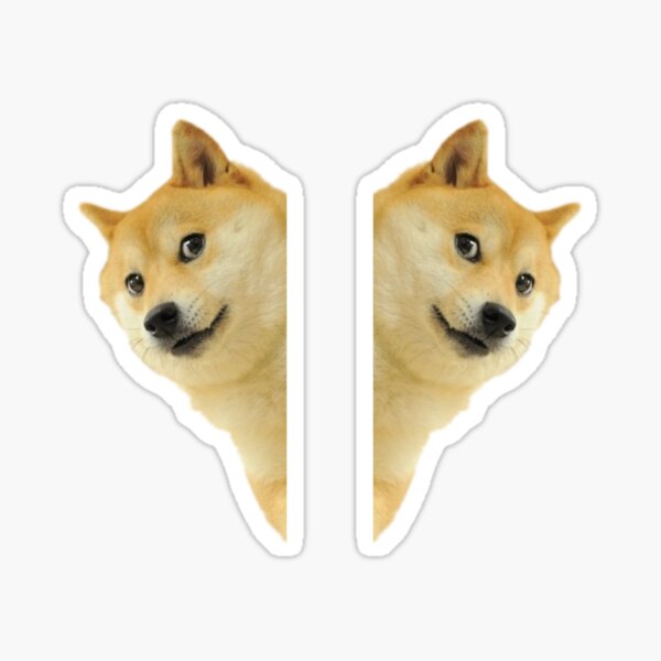 Vista previa del artículo con la obra «Paquete de 2 Doge», diseñado y vendido por sticker-stacker.