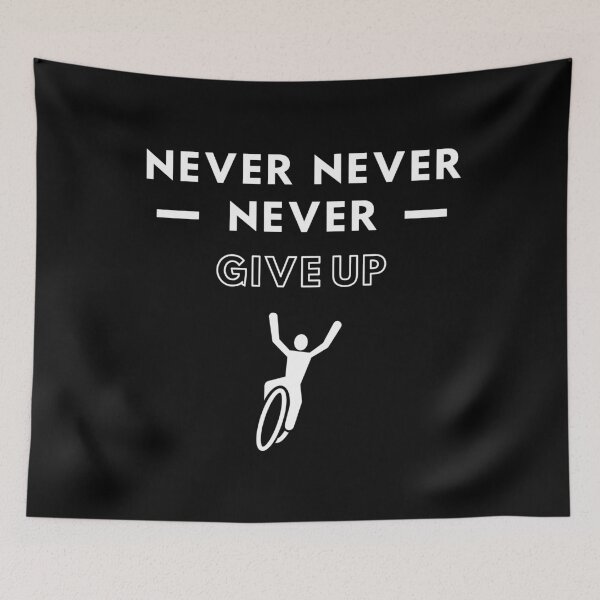 Item preview, Cycling: Never never never give up designed and sold by TheGreenGoat.