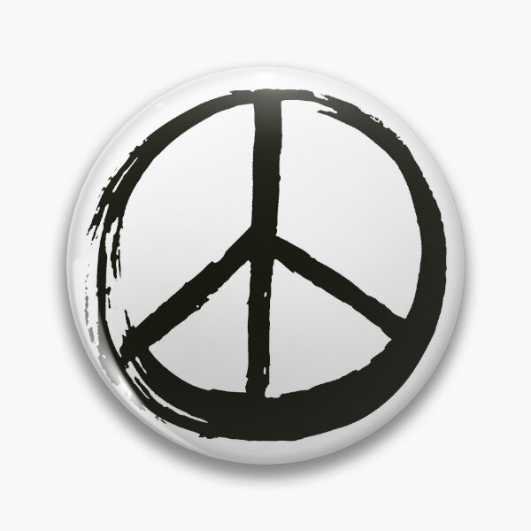 Artikelvorschau, Peace Symbol Hippie Love 1960s Schild Schwarz Gebürstet entworfen und verkauft von 26-Characters.