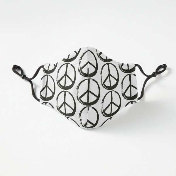 Peace Symbol Hippie Love 1960s Sign Black Brushed Fitted 3-Layer