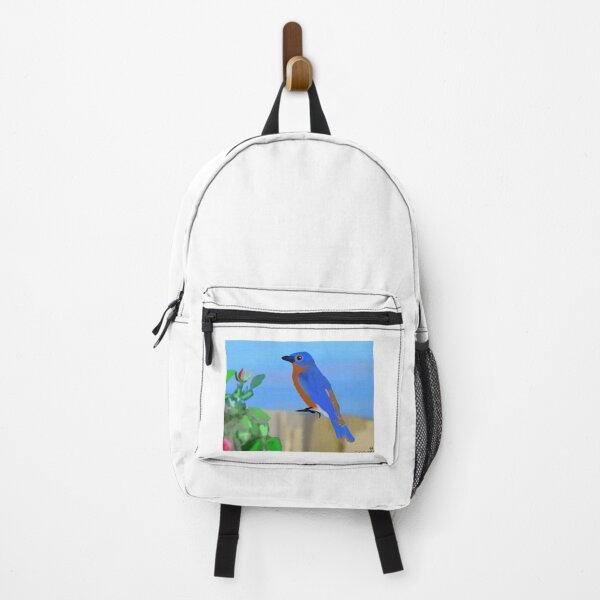 Item preview, Bluebird on fence designed and sold by GanethLey.art.