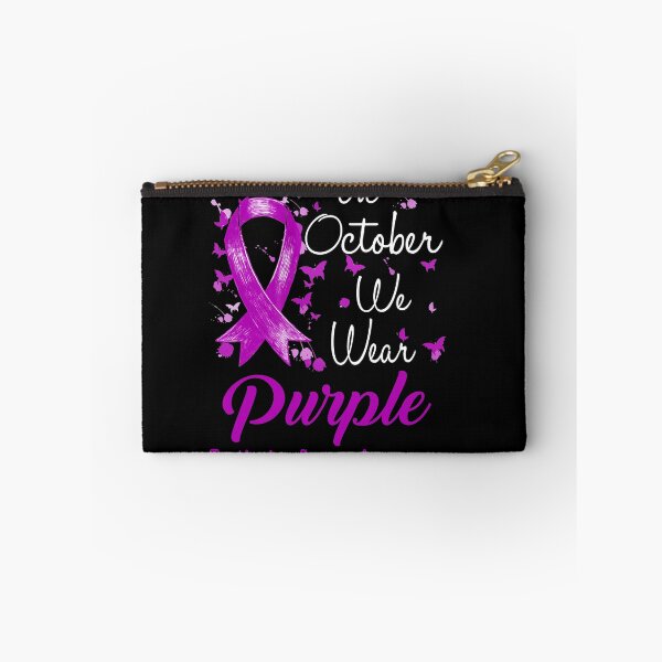 Item preview, In October We Wear Purple Ribbon Testicular Cancer Awareness designed and sold by largellie.