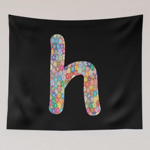 Item preview, Letter h Lower Case Alphabet h Colorful Flowers Gift designed and sold by Shariss.