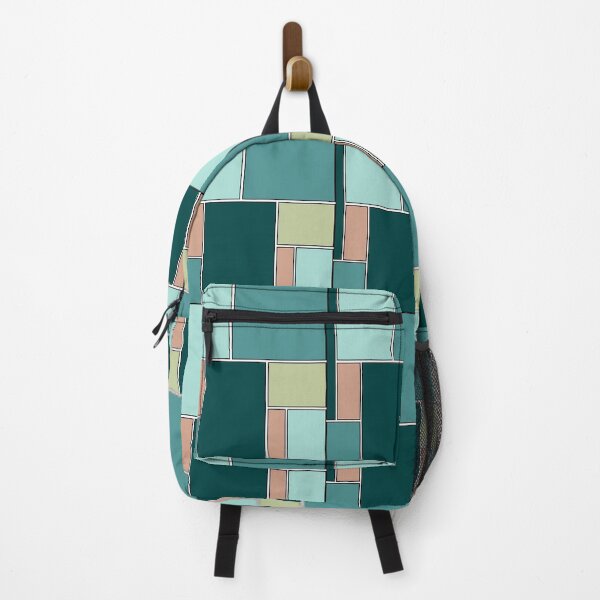 Item preview, Retro Geometric Pattern in shades of teal designed and sold by MondaysChild.