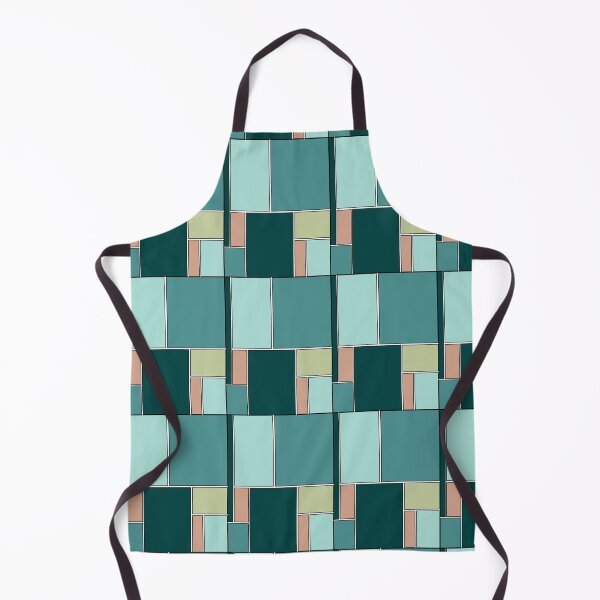 Item preview, Retro Geometric Pattern in shades of teal designed and sold by MondaysChild.