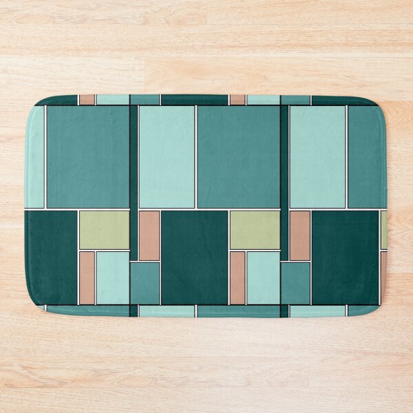 Item preview, Retro Geometric Pattern in shades of teal designed and sold by MondaysChild.