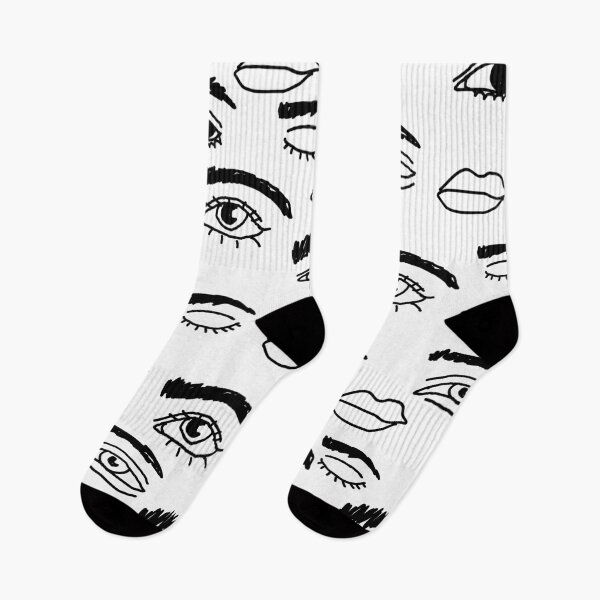 Item preview, Line Art Eyes and Mouth Pattern designed and sold by annaferarts.