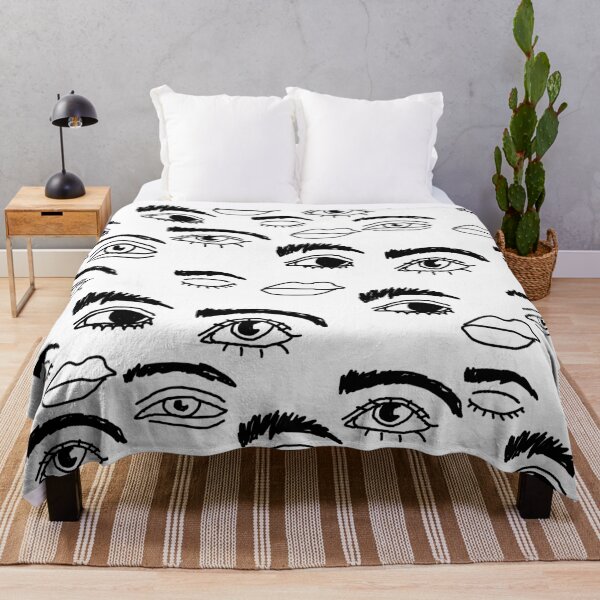 Item preview, Line Art Eyes and Mouth Pattern designed and sold by annaferarts.