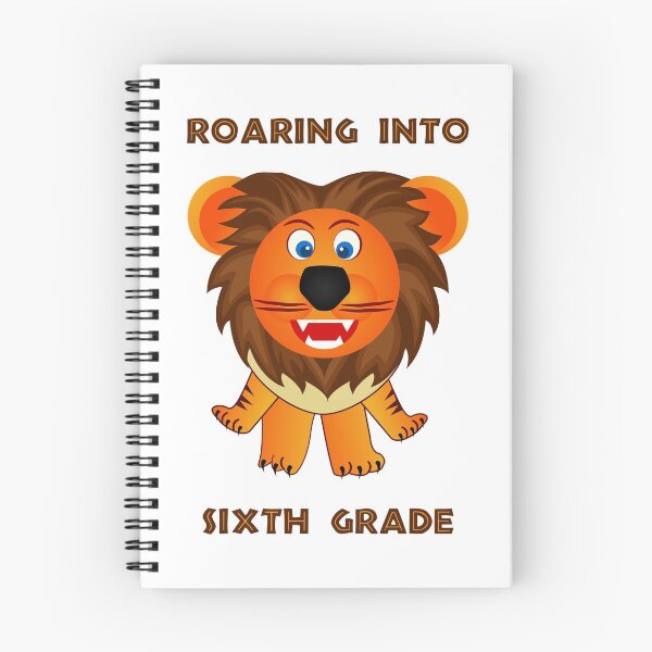 Item preview, Roaring Into Sixth Grade (Cartoon Lion) designed and sold by TimespunThreads.