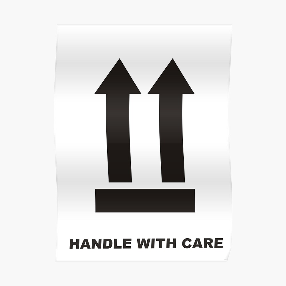 Handle With Care Sticker For Sale By Tony4urban Redbubble