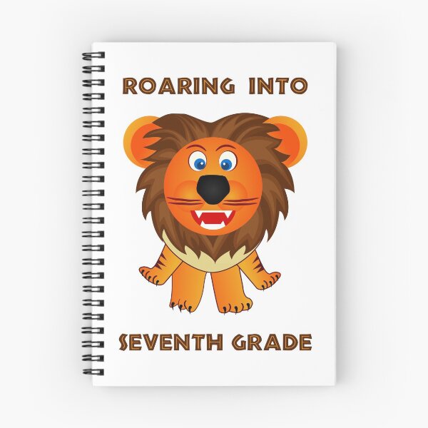 Item preview, Roaring Into Seventh Grade (Cartoon Lion) designed and sold by TimespunThreads.