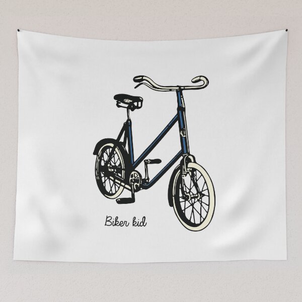 Item preview, Vintage 30s blue Bike "biker kid" designed and sold by BrendanGraham.