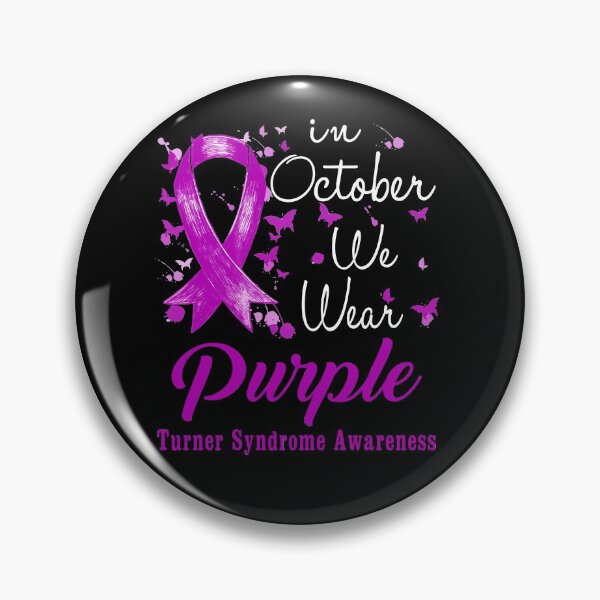 Item preview, In October We Wear Purple Ribbon Turner Syndrome Awareness designed and sold by largellie.