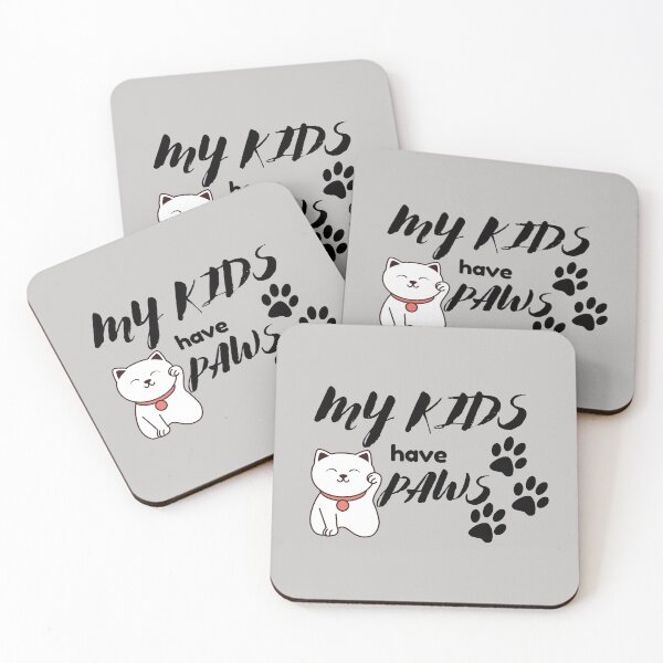 Item preview, My kids have paws | Cats  designed and sold by thanksgeek.