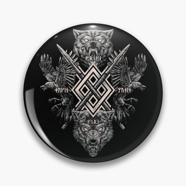 Item preview, Norse Viking Wolf Raven of Odin Geri Freki Huginn Muninn Gungnir Mythology   designed and sold by BluePagan.