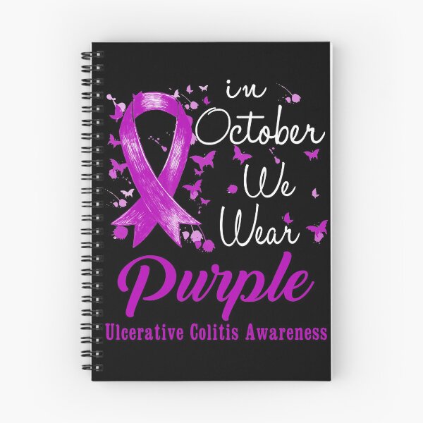 Item preview, In October We Wear Purple Ribbon Ulcerative Colitis Awareness designed and sold by largellie.