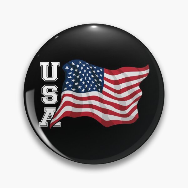 Artikelvorschau, Patriotischer USA-Text mit wehender amerikanischer Flagge entworfen und verkauft von hobrath.