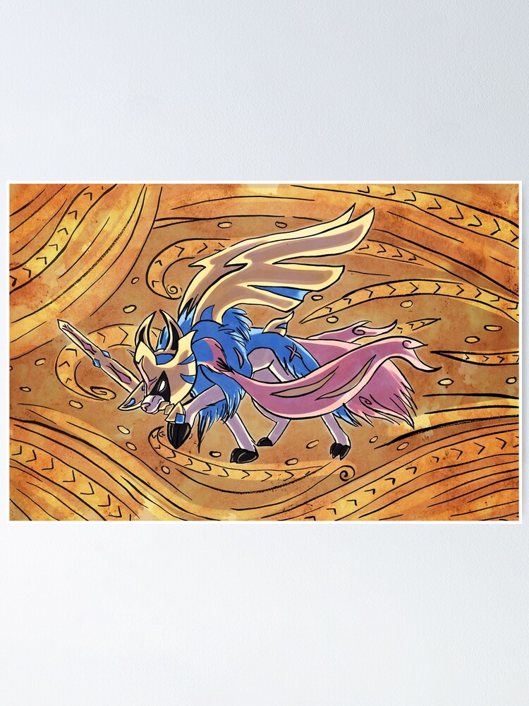 Greatwolves Zacian & Zamazenta Art Board Print for Sale by Grune Dragon