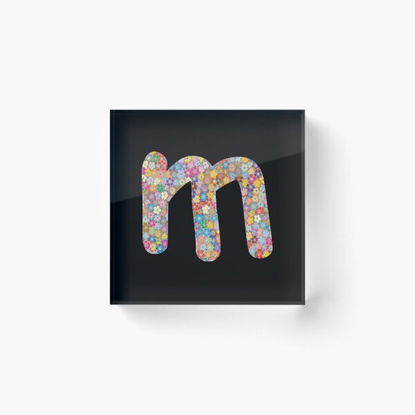 Item preview, Letter m Lower Case Alphabet m Colorful Flowers Gift designed and sold by Shariss.
