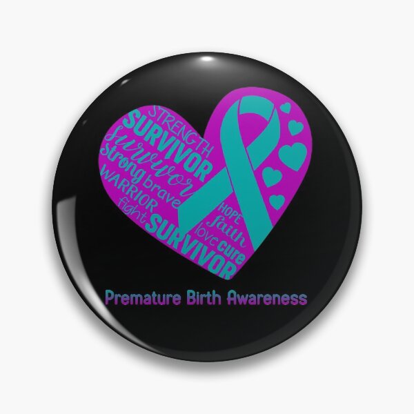 Item preview, Premature Birth Heart Support Premature Birth Warrior Fighting designed and sold by GennieShop.