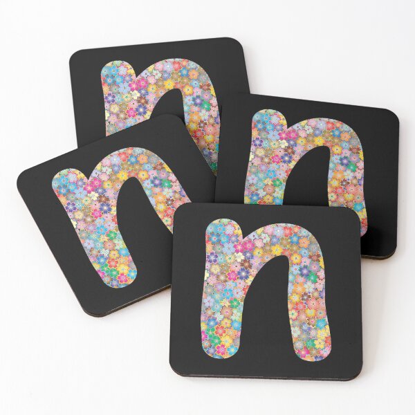Item preview, Letter n Lower Case Alphabet n Colorful Flowers Gift designed and sold by Shariss.