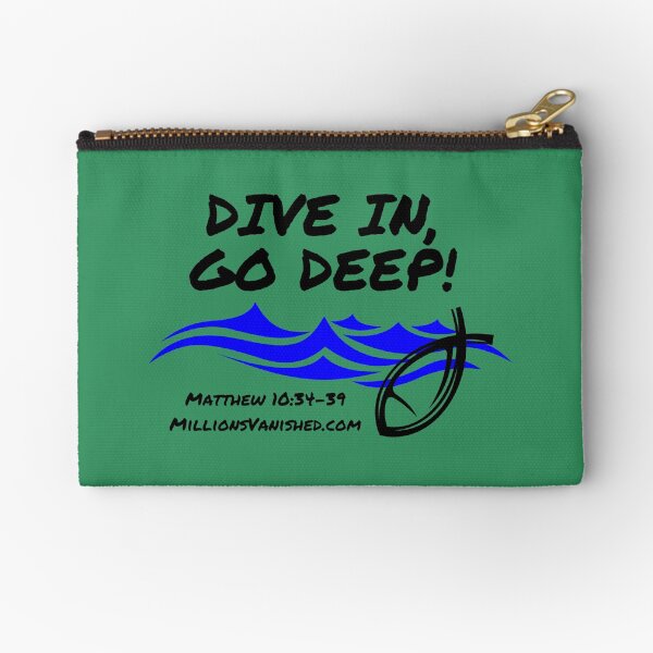 Dive In Go Deep! - Christian Zipper Pouch