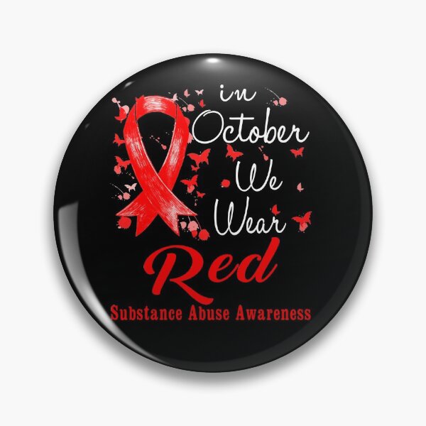 Item preview, In October We Wear Red Ribbon Substance Abuse Awareness designed and sold by largellie.