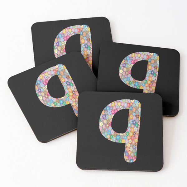 Item preview, Letter q Lower Case Alphabet q Colorful Flowers Gift designed and sold by Shariss.