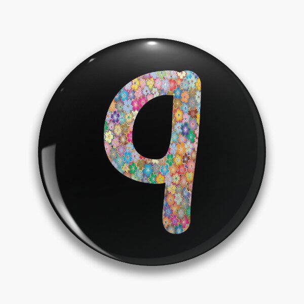 Item preview, Letter q Lower Case Alphabet q Colorful Flowers Gift designed and sold by Shariss.
