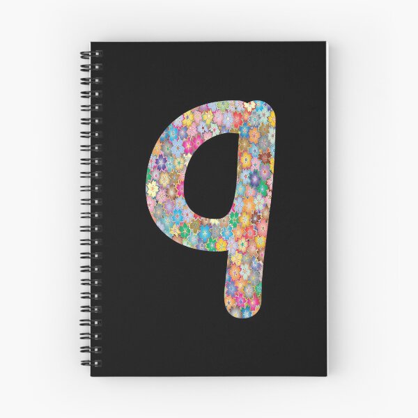 Item preview, Letter q Lower Case Alphabet q Colorful Flowers Gift designed and sold by Shariss.