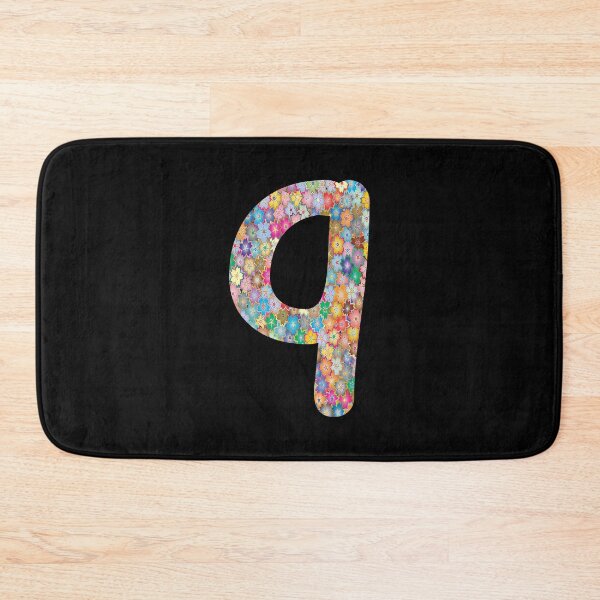 Item preview, Letter q Lower Case Alphabet q Colorful Flowers Gift designed and sold by Shariss.