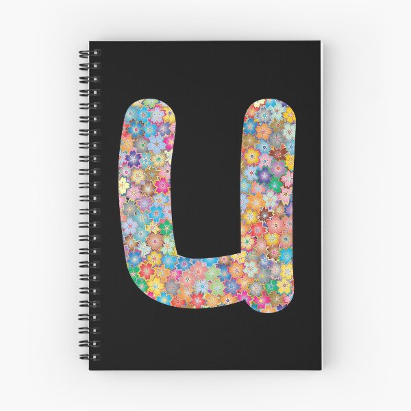 Artikelvorschau, Buchstabe u Kleinbuchstaben u Bunte Blumen Geschenk entworfen und verkauft von Shariss.