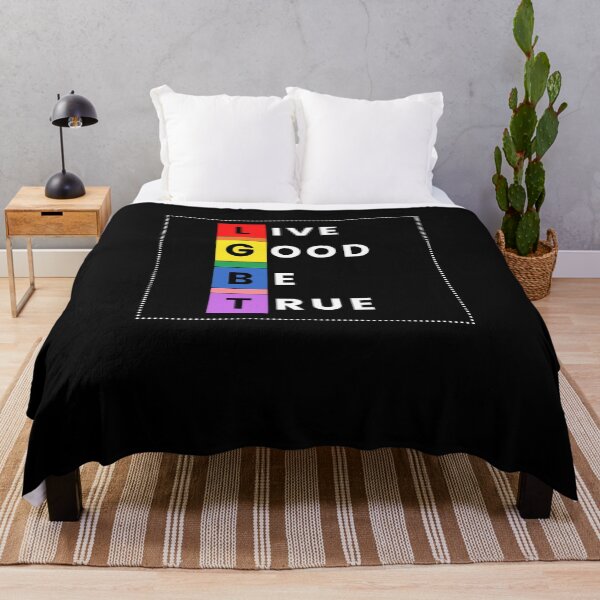 Item preview, Live good, be true. LGBT Shirts Women Rainbow Tee designed and sold by chorche-design.