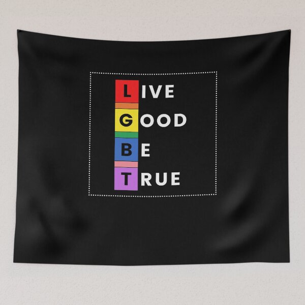 Item preview, Live good, be true. LGBT Shirts Women Rainbow Tee designed and sold by chorche-design.