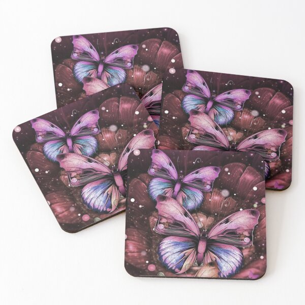 Item preview, Dignified Pink Vermilion Duo Butterflies designed and sold by NexusArts.