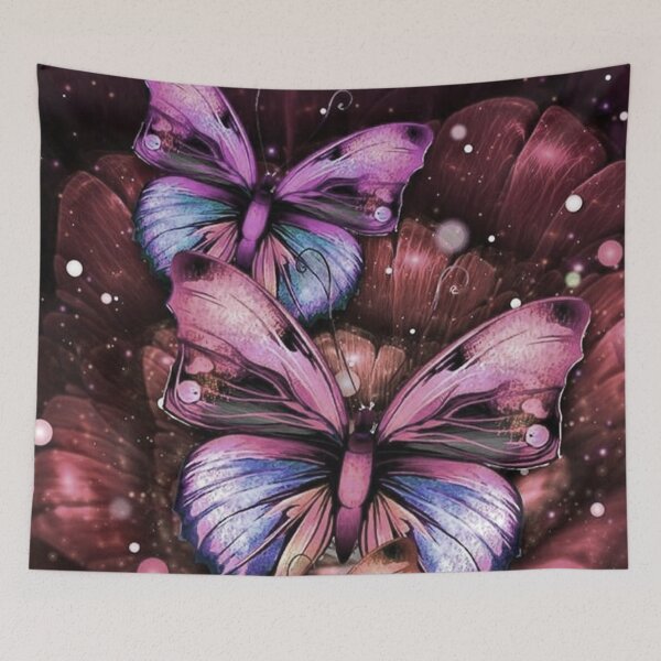 Item preview, Dignified Pink Vermilion Duo Butterflies designed and sold by NexusArts.