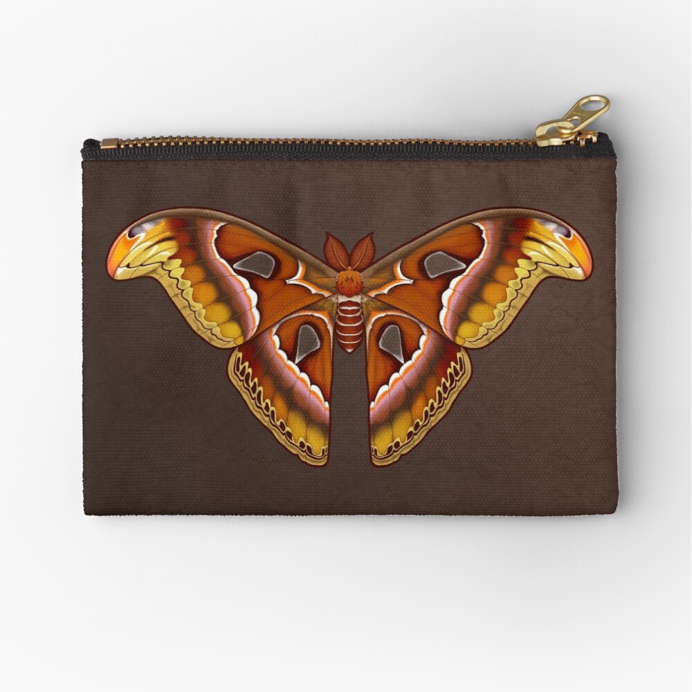 Atlas Moth Zipper Pouch