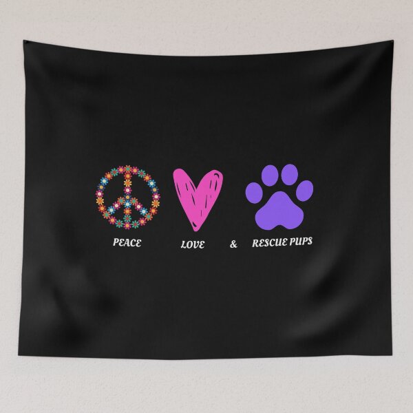Item preview, Peace Love & Rescue Pups designed and sold by MeetMatilda.