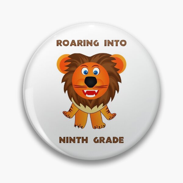 Item preview, Roaring Into Ninth Grade (Cartoon Lion) designed and sold by TimespunThreads.
