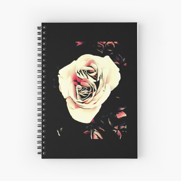 Rose with Double Center Spiral Notebook