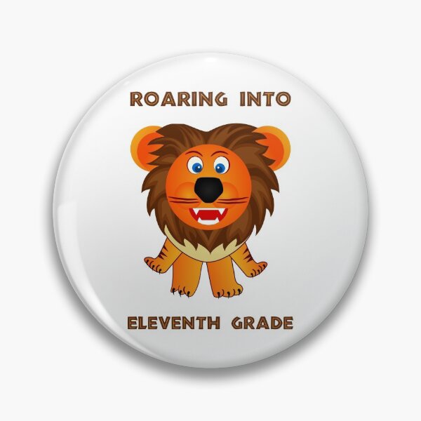 Item preview, Roaring Into Eleventh Grade (Cartoon Lion) designed and sold by TimespunThreads.