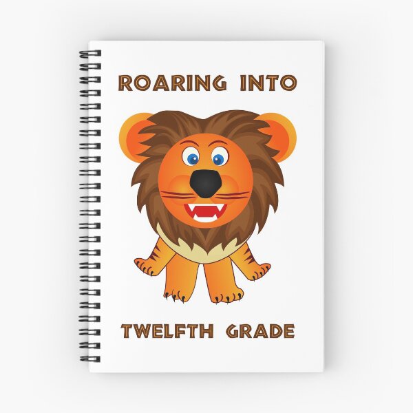 Item preview, Roaring Into Twelfth Grade (Cartoon Lion) designed and sold by TimespunThreads.