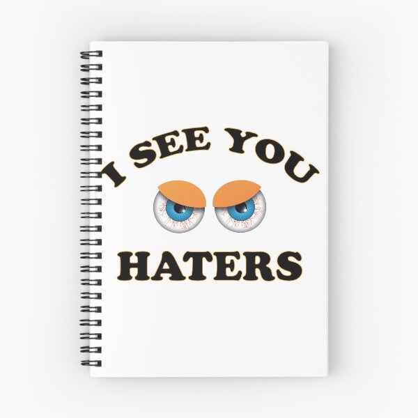 Aperçu de l'œuvre Je vous vois Haters, cadeau drôle, cadeau homme, cadeau femme créée et vendue par icebergDesign.