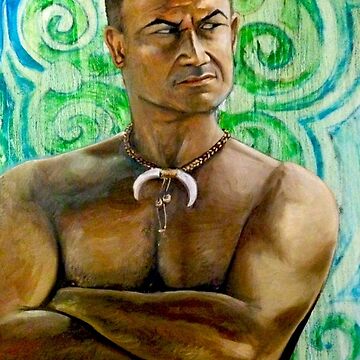 full length portrait of temuera morrison as a tattooed