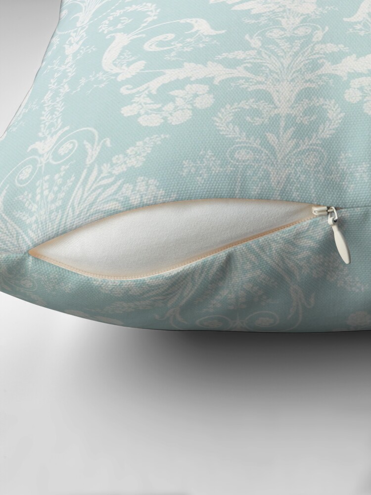 Thumbnail 2 of 4, Pillow, Walpaper duck egg blue designed and sold by Alipture.