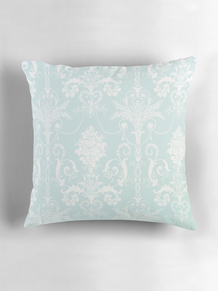 Thumbnail 3 of 4, Pillow, Walpaper duck egg blue designed and sold by Alipture.