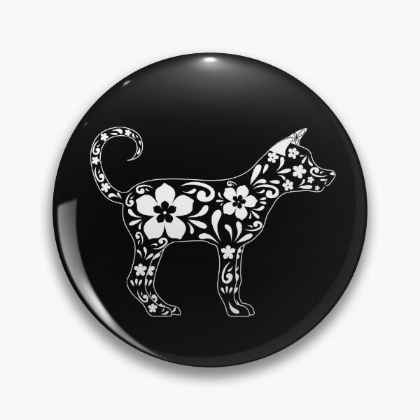 Item preview, Xoloitzcuintli  | Floral | Black and White designed and sold by NoirOwned.