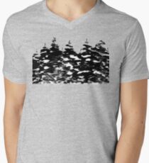 Pines Laden with Snow Men's V-Neck T-Shirt