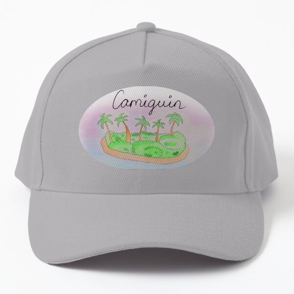 Camiguin watercolor Island travel, beach, sea and palm Baseball Cap
