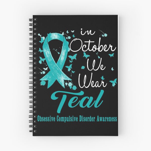 Item preview, In October We Wear Teal Ribbon Obsessive Compulsive Disorder Awareness designed and sold by largellie.